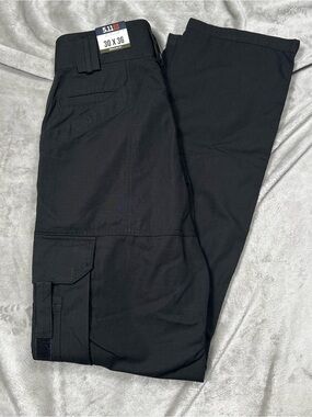 NWT 5.11 Tactical Taclite EMS Pants Mens 30x36 Black Ripstop Cargo Utility 74363